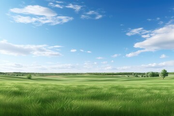 Aufkleber - A serene landscape with trees in the distance. Suitable for nature and outdoor themes