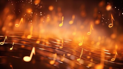 Poster - Musical notes floating in the air, perfect for music-related designs