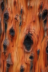 Aufkleber - Detailed view of a tree trunk with holes, suitable for nature backgrounds