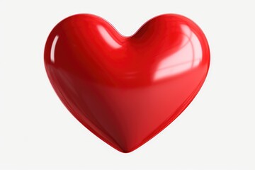 Aufkleber - A vibrant red heart shape on a clean white background. Perfect for Valentine's Day designs