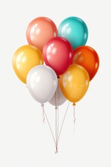 Poster - Colorful balloons floating in the air, suitable for celebrations and events