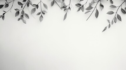 Poster - Monochromatic image of a tree branch. Suitable for nature themes