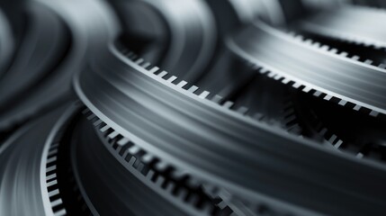 Poster - Detailed view of metal gears, suitable for industrial concepts