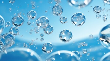 Poster - Colorful bubbles floating in the air, perfect for adding a whimsical touch to any design project