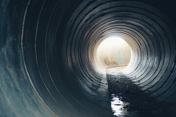 Poster - A pipe with water coming out of it, suitable for illustrating concepts related to plumbing or water supply