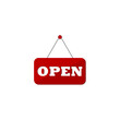 Open sign icon isolated on transparent background