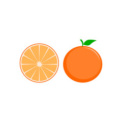 Poster - Orange fruit icon isolated on transparent background