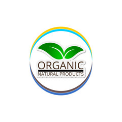 Canvas Print - Organic natural product icon isolated on transparent background