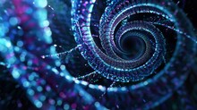 Hypnotic Blue Spiral, Abstract Background For Creative And Tech Designs