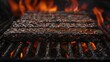 The black background shows an empty fired barbeque on the grill