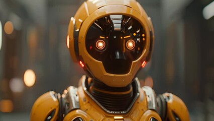 Poster - Robotic innovation: Animated android in futuristic design.