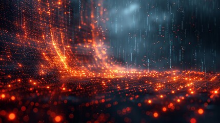 Poster - The concept of data analytics. The concept of financial technology. The concept of fintech.