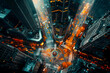 Urban Wasteland: Aerial Views of Post-Apocalyptic Cityscapes with Skyscrapers