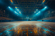 Desolate basketball court in an abandoned arena: A photographer's empty canvas