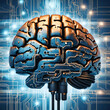 Electric brains, artificial intelligence concept