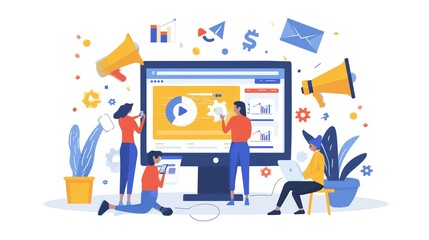 Poster - business strategy illustration