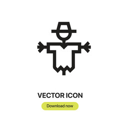 Fototapete - Scarecrow icon vector. Linear-style sign for mobile concept and web design. Scarecrow symbol illustration. Pixel vector graphics - Vector.	
