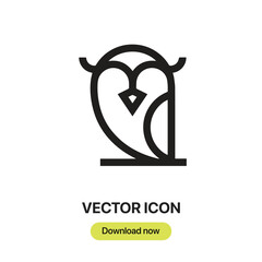 Poster - Owls icon vector. Linear-style sign for mobile concept and web design. Owls symbol illustration. Pixel vector graphics - Vector.	
