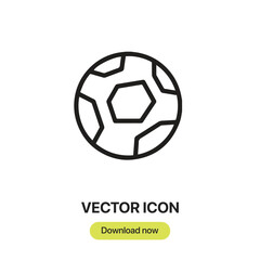 Poster - Soccer Ball icon vector. Linear-style sign for mobile concept and web design. Soccer Ball symbol illustration. Pixel vector graphics - Vector.	
