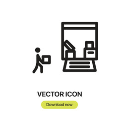 Fototapete - Moving icon vector. Linear-style sign for mobile concept and web design. Moving symbol illustration. Pixel vector graphics - Vector.	
