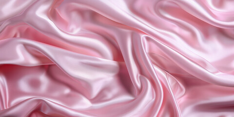 Pink satin cloth texture. Elegant fabric background.