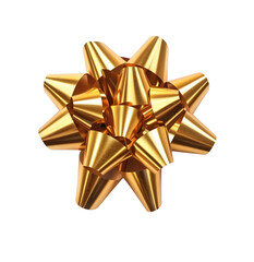 Wall Mural - a gold bow with a gold ribbon