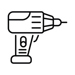 Wall Mural - Drilling Machine icon editable stock vector illustration