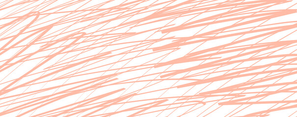 Wall Mural - Abstract background drawn with pencil. Soft peach color doodles and strokes on white background