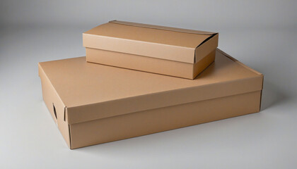 Set of cardboard box closeup isolated on transparent background