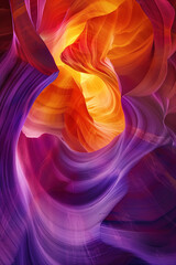 Poster - Surreal colorful canyon landscape. Background image. Created with Generative AI technology.