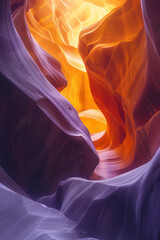 Poster - Surreal colorful canyon landscape. Background image. Created with Generative AI technology.