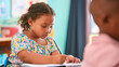 © Monkey Business - Female Primary Or Elementary School Student At Desk In Classroom