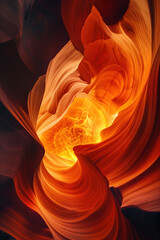 Poster - Fire in a canyon. Surreal colorful canyon landscape. Background image. Created with Generative AI technology.