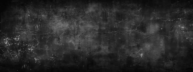 Wall Mural - Abstract Black wall texture for pattern background. wide panorama picture. Black wall texture rough background dark concrete floor or old grunge background with black