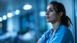 © TKMedia - Nurse With Stethoscope Standing by Wall