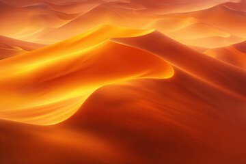 Wall Mural - Surreal sand dune landscape. Colorful background image. Created with Generative AI technology.