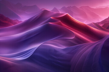 Poster - Surreal sand dune landscape. Colorful background image. Created with Generative AI technology.