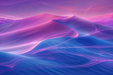 Poster - Surreal purple sand dune landscape. Colorful background image. Created with Generative AI technology.