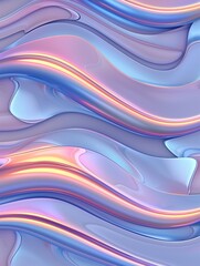 Wall Mural - Holographic iridescent surface wrinkled foil pastel. Real Hologram Background of wrinkled abstract foil 80s texture with multiple colors. 90s aqua menthe cyan pastel holographic gradient mesh template