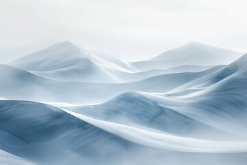 Poster - Surreal ice glacier mountains. Background image. Created with Generative AI technology.