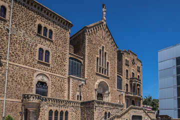 Sticker - Square in Sanctuary of Saint Joseph of the Mountain in Barcelona, Spain