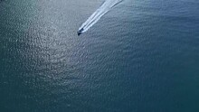 Drone Scenery Of Motorboats And Sailboats Sailing In The Sea Of Portobello Town In Panama