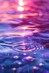 Poster - Beautiful ripple and caustics pattern on water surface. Background image. Created with Generative AI technology.