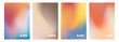 Set of abstract blurred backgrounds. Vibrant color gradients for creative graphic design. Vector illustration.