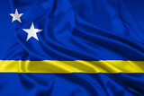 Fototapeta Mosty linowy / wiszący - The Flag of Curacao Rippled