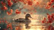 Capture attention with a stunning panoramic view fantasy artwork showcasing a classic duck in a magical setting Let your audience dream and desire your product
