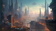 A Futuristic Metropolis: Floating Among the Clouds