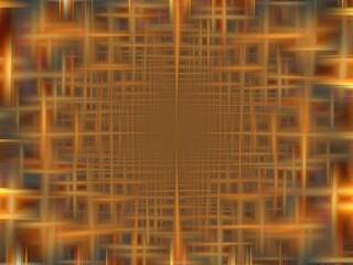 Poster - Background with effect of rays in motion, flashes, lines, lights, blur, depth in orange and yellow - abstract graphic. Topics: wallpaper, card, abstraction, pattern, texture, image, art computer