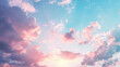 Beautiful sky with pastel clouds