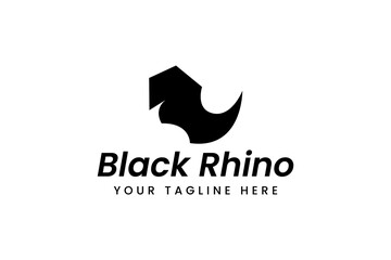 Wall Mural - rhino logo vector icon illustration